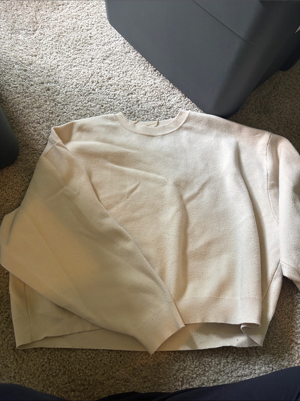 Zara Women's Crewneck Sweater in Cream